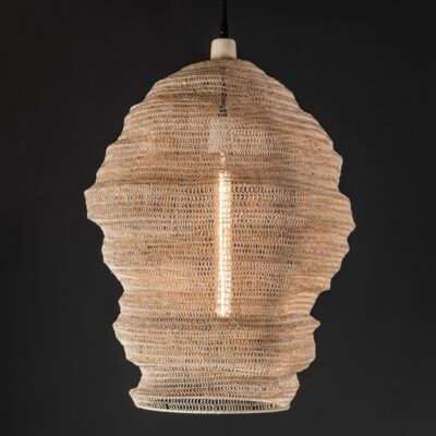 Large Lampara Mesh Pendant in Sand