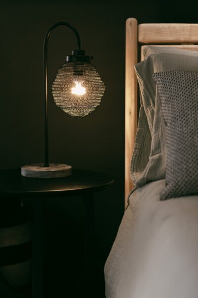 Rookery Bedside Lamp in Black Starling