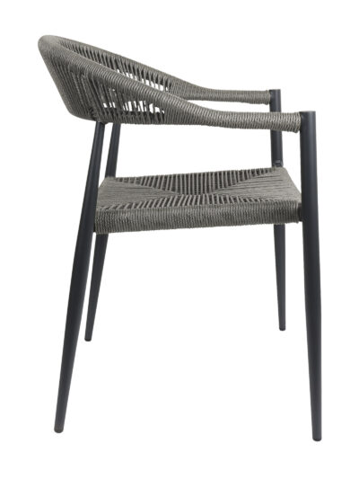 Zion Stackable Outdoor Chair in Thunder - Image 2