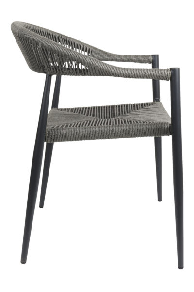 Zion Stackable Outdoor Chair in Thunder