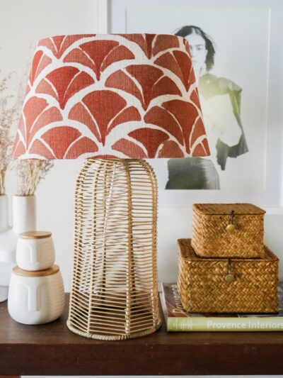 Rust Oval Lamp Shade