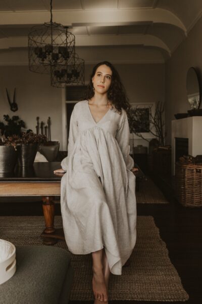 Joplin Dress in Natural - Image 3