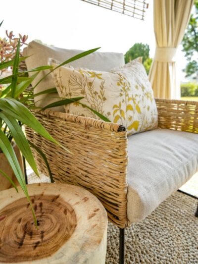 Lala Palm Woven Chair in Natural - Image 2