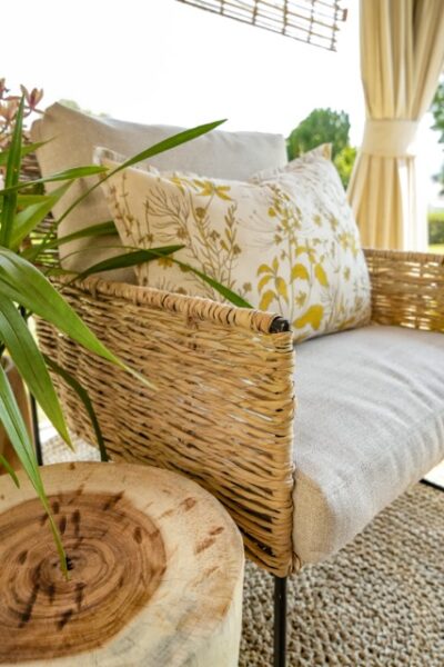 Lala Palm Woven Chair in Natural