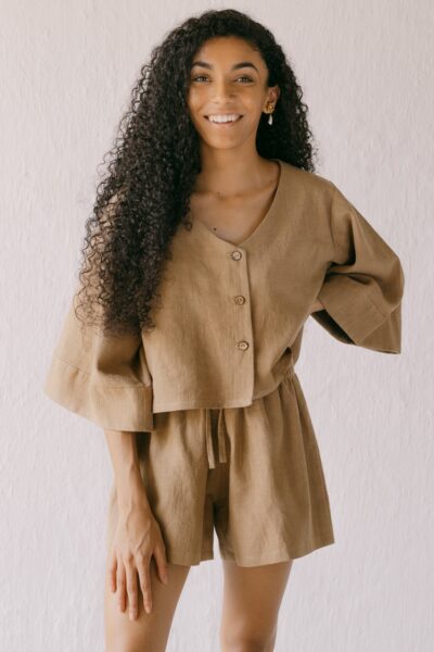 Twiggy Sunsuit in Tobacco